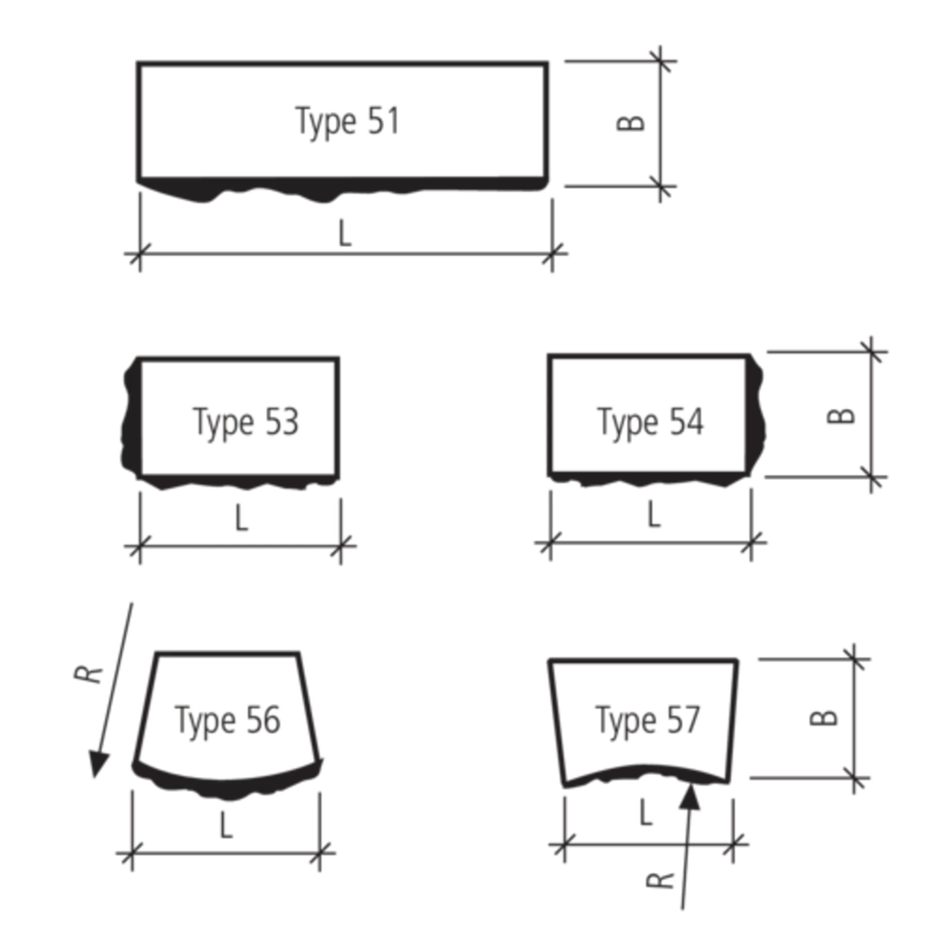 PROFILO Mauerabdeckplatten 1-seitig strukturiert