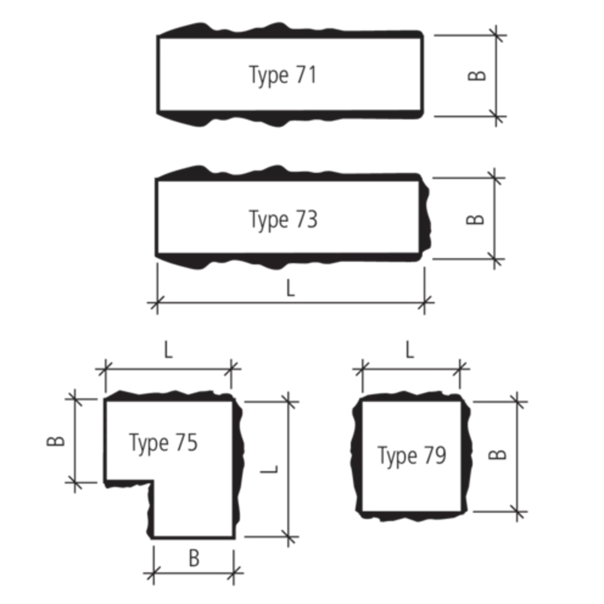 PROFILO Mauerabdeckplatten 2-seitig und 4-seitig strukturier t