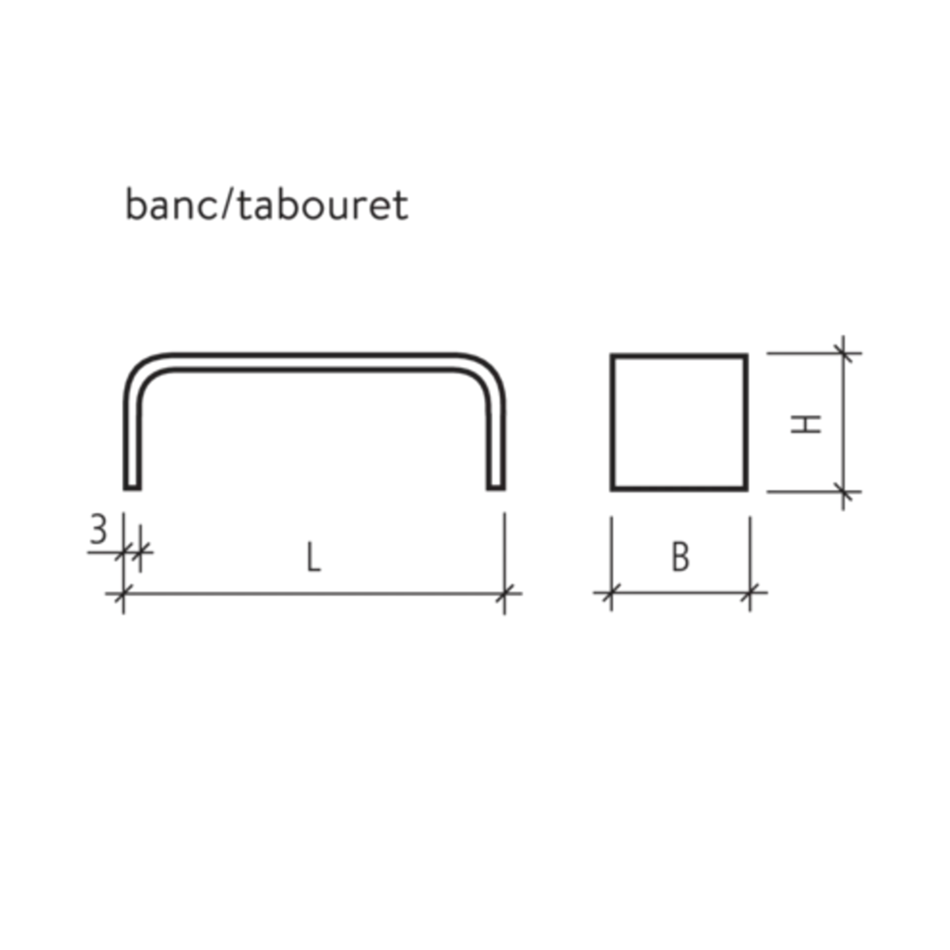 BRAENDI Bank und Hocker light