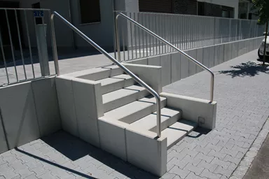 PARCO Blockstufe grau abgerieben stirnseitig gefast L 80 cm B 36 cm H 15 cm