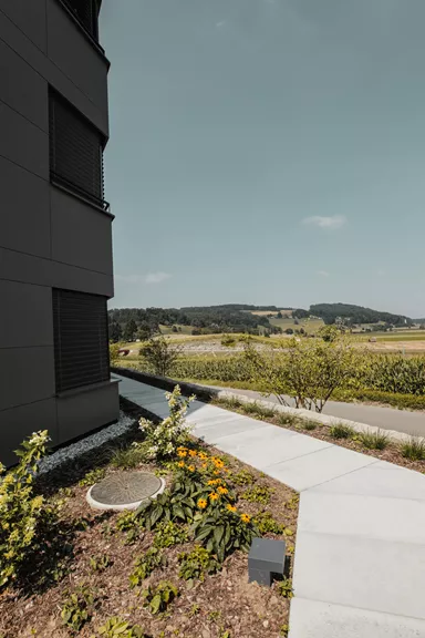 FINALGO Vakuum Gehwegplatte grau gestrahlt vollkantig L 40 cm B 40 cm H 3 cm