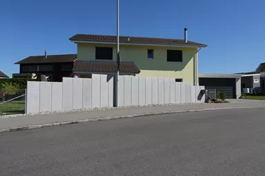 Betonlamelle bewehrt grau gefast 1-seitig glatt, 1-seitig abgerieben L 50 cm B 6 cm H 250 cm