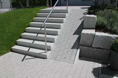 PARCO Blockstufe grau abgerieben stirnseitig gefast L 100 cm B 36 cm H 15 cm