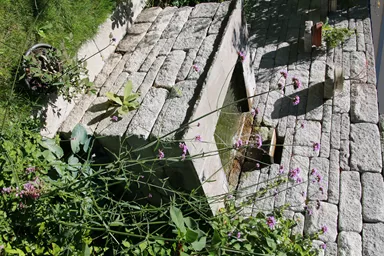 SANTURO Wasserspeier aus Edelstahl mit Reinigungskammer L 40 cm B 30 cm H 7.5 cm