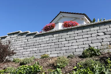 CUATRO Mauersteine Kanten gebrochen naturgrau L 20-35 cm B 25 cm H 15 cm