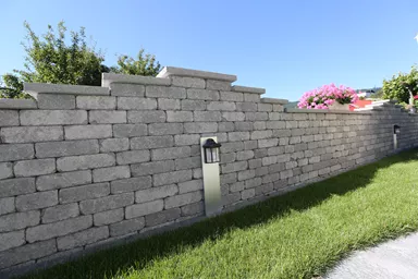 CUATRO Mauersteine Kanten gebrochen naturgrau L 20-35 cm B 25 cm H 15 cm