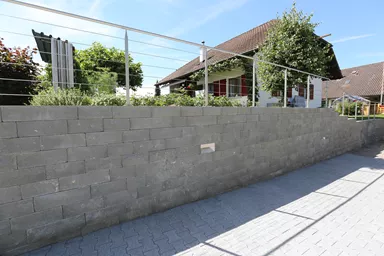 SANTURO Spaltsteinmauerstein 1-seitig gespalten grau L 25-60 cm B 25 cm H 15 cm