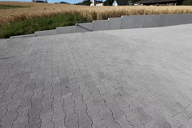 H Sickerstein Normalstein grau fein gefast L 20 cm B 16.5 cm H 8 cm