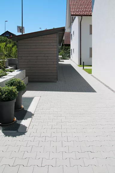 H Verbundstein Normalstein grau fein gefast L 20 cm B 16.5 cm H 8 cm