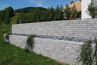 CUATRO Mauersteine Kanten gebrochen naturgrau L 20-35 cm B 25 cm H 15 cm