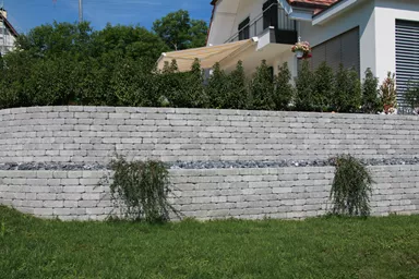 CUATRO Mauersteine Kanten gebrochen naturgrau L 20-35 cm B 25 cm H 15 cm