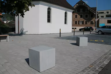 KUBUS Sitzelement heavy grau glatt gefast L 45 cm B 45 cm H 45 cm