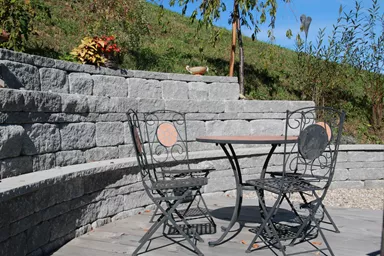 SANTURO Landhausmauer Typ 2 2-seitig gespalten grau Kanten gebrochen L 30-50 cm B 25 cm H 15 cm