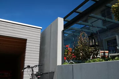 GRANDE Winkelplatten mit Nut und Kamm grau glatt gefast bewehrt L 100 cm B 195 cm H 300 cm W 20 cm