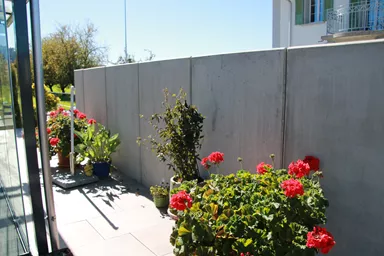 GRANDE Winkelplatten mit Nut und Kamm grau glatt gefast bewehrt L 100 cm B 195 cm H 300 cm W 20 cm