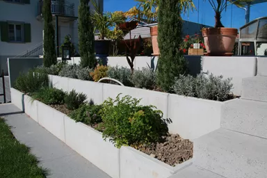 ROZTEC Winkelplatten Typ Mini bewehrt grau glatt gefast L 100 cm B 35 cm H 55 cm W 5 cm