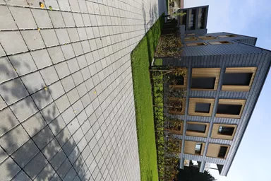 CLASSIC DRAIN Ökostein mit Nocken Normalstein grau glatt leicht gefast L 20 cm B 20 cm H 8 cm