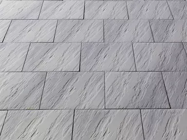 NATURE MOMENTS Gartenplatte hellgrau mit Schieferstruktur vollkantig L 60 cm B 60 cm H 5.5 cm