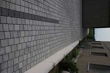 CLASSIC DRAIN Ökostein mit Nocken Normalstein grau glatt leicht gefast L 20 cm B 20 cm H 8 cm