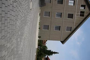 FRIEDA Pflasterstein perlgrau strukturiert Kanten gebr. L 8.8-11.8 cm B 9.8 cm H 7 cm