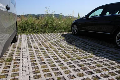 QUADRO Rasengitterstein grau L 58 cm B 47 cm H 10 cm