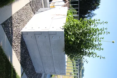 Hochbeet mit Holzstruktur Typ 2 naturgrau strukturiert leicht gefast bewehrt L 234 cm B 120 cm H 75 cm W 6 cm