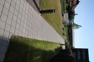 CLASSIC DRAIN Ökostein mit Nocken Normalstein grau glatt leicht gefast L 20 cm B 20 cm H 8 cm