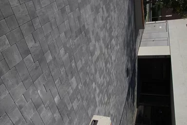 VEGAS Pflasterstein grau schattiert glatt fein gefast L 15-22.5 cm H 6 cm