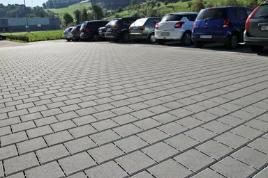 CLASSIC DRAIN Ökostein mit Nocken Normalstein grau glatt leicht gefast L 20 cm B 20 cm H 8 cm