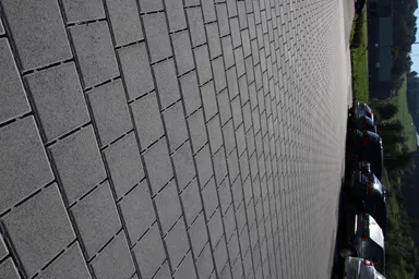 CLASSIC DRAIN Ökostein mit Nocken Normalstein grau glatt leicht gefast L 20 cm B 20 cm H 8 cm