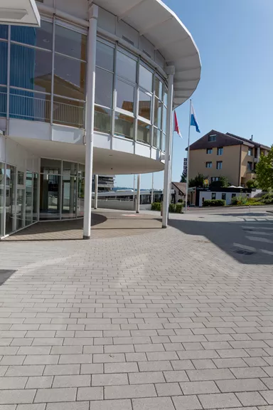 RAINA DRAIN Ökostein grau glatt leicht gefast L 20-40 cm B 15 cm H 8 cm