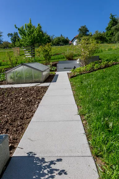 PARCO FINA Gartenplatte grau gestrahlt gefast L 50 cm B 50 cm H 4 cm