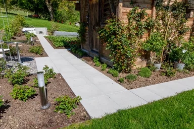 PARCO FINA Gartenplatte grau gestrahlt gefast L 50 cm B 50 cm H 4 cm