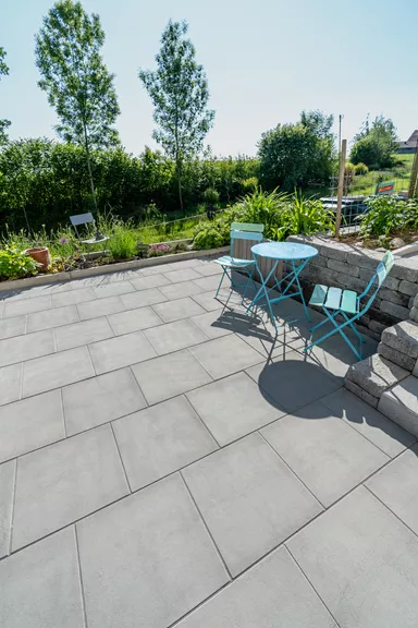 PARCO SELECTION Gartenplatte grau glatt gefast L 50 cm B 50 cm H 4 cm