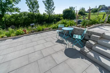 PARCO SELECTION Gartenplatte grau glatt gefast L 50 cm B 50 cm H 4 cm