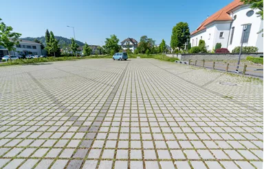 CLASSIC RASEN Ökostein mit Nocken grau glatt gefast L 20 cm B 20 cm H 8 cm