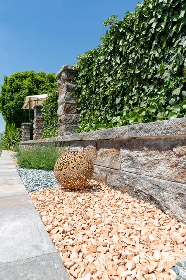 SANTURO Spaltstein-Landhausmauer Typ 2 2-seitig gespalten muschelkalk L 30-50 cm B 25 cm H 15 cm