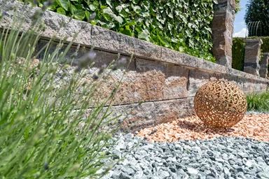 SANTURO Spaltstein-Landhausmauer Typ 4 2-seitig gespalten muschelkalk L 30-50 cm B 25 cm H 7.5 cm