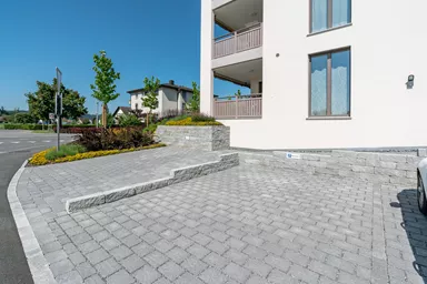 TEGULA SPLITT Ökostein mit Nocken Normalstein grau Kanten gebrochen L 23.2 cm B 17.2 cm H 7 cm