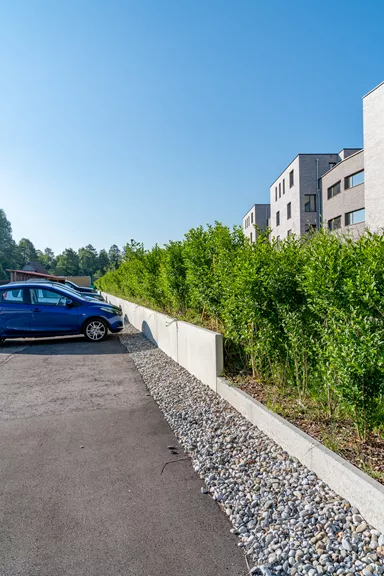 TRIPLA Winkelplatte bewehrt Typ 12.81 grau glatt gefast L 100 cm B 75 cm H 120 cm W 12 cm