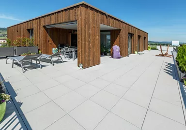 PARCO FINA Gartenplatte grau gestrahlt gefast L 50 cm B 50 cm H 4 cm