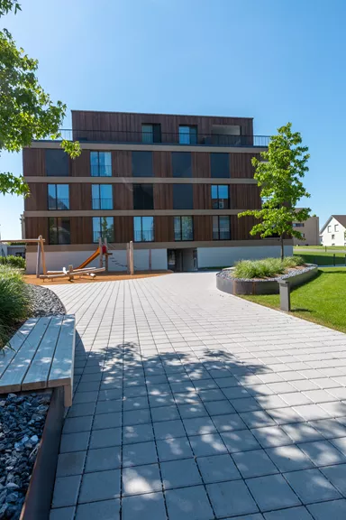 CLASSIC DRAIN Ökostein mit Nocken Normalstein grau glatt leicht gefast L 20 cm B 20 cm H 6 cm