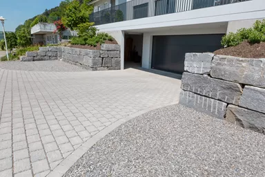 TEGULA SPLITT Ökostein mit Nocken Normalstein grau Kanten gebrochen L 23.2 cm B 17.2 cm H 7 cm