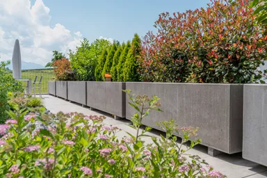 PARCO Pflanzentrog rechteckig anthrazit glatt L 150 cm B 50 cm H 50 cm W 5 cm