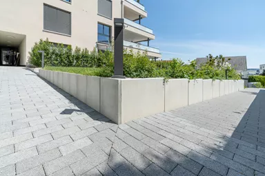 ROZTEC Winkelplatten Typ Midi bewehrt grau glatt gefast L 100 cm B 60 cm H 100 cm W 9 cm