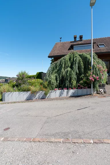 Betonbrett gegossen leicht bewehrt grau glatt vollkantig L 150 cm B 4 cm H 30 cm