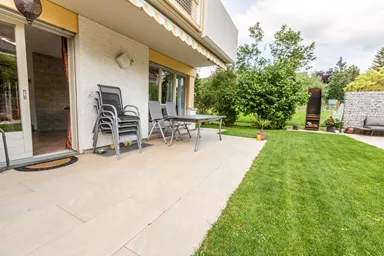 Feinsteinzeug Gehwegplatte Pietra di Barge beige strukturiert vollkantig L 90 cm B 45 cm H 2 cm