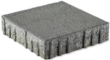 CARENA Pflasterstein mit Nockenverbund grau glatt gefast L 25 cm B 25 cm H 6 cm