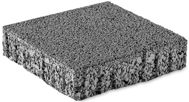 CARENA Sickerstein fino mit Nocken grau haufwerksporig gefast L 25 cm B 25 cm H 6 cm