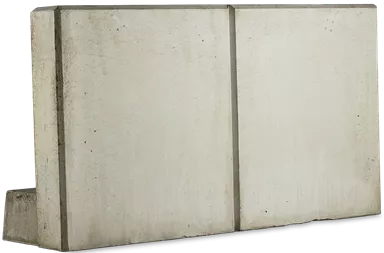 EXACTA Winkelplatte Typ 1 grau glatt gefast bewehrt L 99 cm B 45 cm H 80 cm W 12 cm